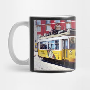 Lisbon Tram with Cherry Blossom Mug